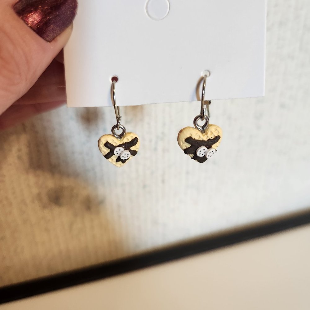 Brown and Tan Cookie Earrings